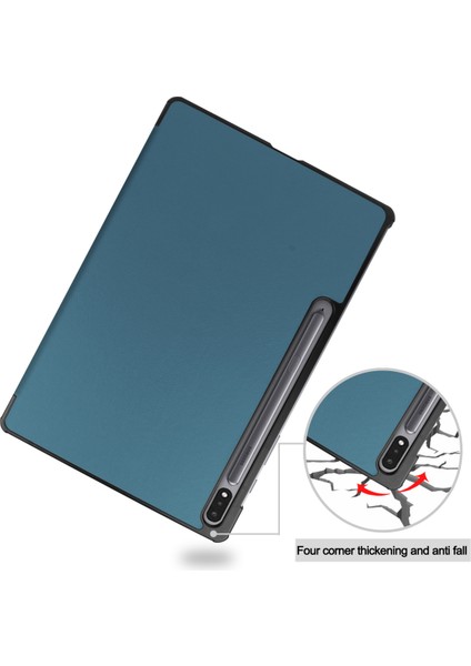 Samsung Galaxy Tab S7 Fe 12.4" 2021 / Galaxy Tab S7+ 12.4" 2021 T730/T736 Için, Otomatik Uyku/uyandırma Işlevli Esnek Tpu Arka Hafif Üç Katlı Stand, Gri (Yurt Dışından) fırsatları