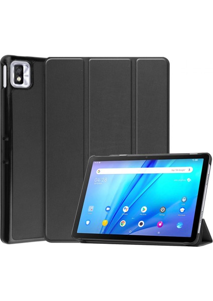 Tcl Tab 10S 10,1 Inç Için, Üç Katlı Ince Hafif Sert Kabuk Koruması Tcl Tab 10S Standlı Tablet Kılıfı Için Akıllı Kapak - Siyah (Yurt Dışından)
