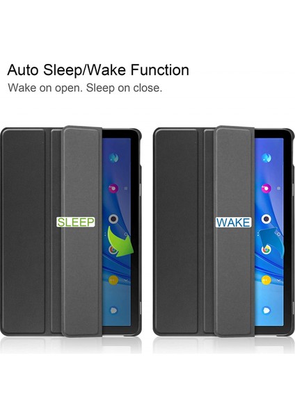 Tcl Tab 10S 10,1 Inç Için, Üç Katlı Ince Hafif Sert Kabuk Koruması Tcl Tab 10S Standlı Tablet Kılıfı Için Akıllı Kapak - Siyah (Yurt Dışından) modelleri