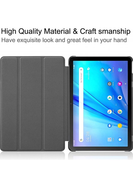 Tcl Tab 10S 10,1 Inç Için, Üç Katlı Ince Hafif Sert Kabuk Koruması Tcl Tab 10S Standlı Tablet Kılıfı Için Akıllı Kapak - Siyah (Yurt Dışından) fırsatları