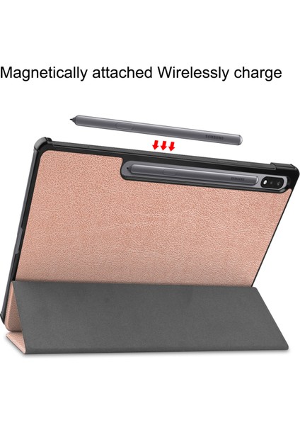 Samsung Galaxy Tab S7 Fe 12.4" 2021 / Galaxy Tab S7+ 12.4" 2021 T730/T736 Için, Esnek Tpu Arka Kapak Otomatik Uyku/uyandırma Işlevli Hafif Üçe Katlanır Stand, Pembe Altın (Yurt Dışından) fiyatları