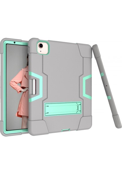 iPad Air 4 10.9" 2020 Için Kılıf, Çocuk Dostu Ağır Hizmet Darbeye Dayanıklı Sağlam Kılıf ve Dahili Kalem Tutucu Stand 2020 Için Çıktı Apple iPad Air 4 10.9"(Gri) (Yurt Dışından)
