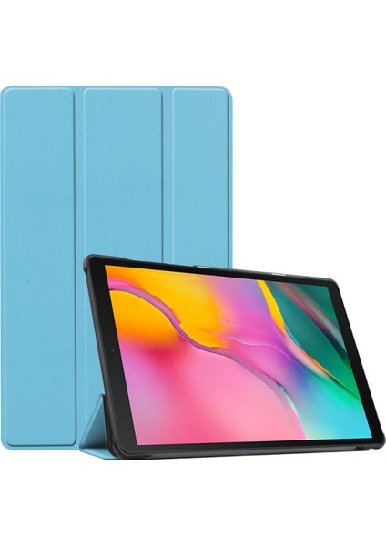 10,4" (SM-T500 T505) Için Koruyucu Stand Kılıfı 10,4" Samsung Tab A7 Tablet 2020 Için Sert Kapaklı Kılıf - Açık Mavi (Yurt Dışından)