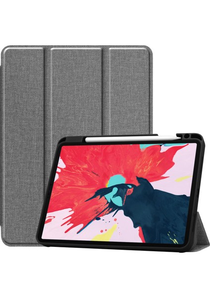 Yeni iPad PRO11 2020 Için Kalem Yuvalı 11 Inç Tablet Kılıfı Tpu Yumuşak Kabuk Uyku Örtüsü - Gri (Yurt Dışından)