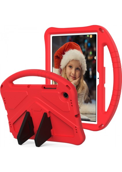 Samsung Tab A8 Case 10.5" 2021 Darbeye Dayanıklı Sağlam Kapaklı 10.5" Tablet SM-X200/X205 For Kids Boys Kids (Kırmızı) (Yurt Dışından)