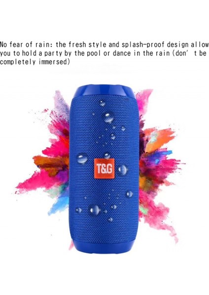 TG117 Kumaş Sanatı Bluetooth Hoparlör Açık Su Geçirmez Subwoofer Çift Diyaframlı Yüksek Kaliteli Taşınabilir Takılabilir Karikatür Hoparlör Siyah (Yurt Dışından)