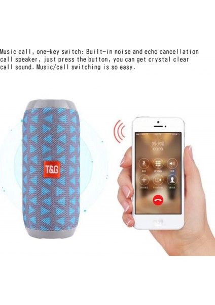 TG117 Kumaş Sanatı Bluetooth Hoparlör Açık Su Geçirmez Subwoofer Çift Diyaframlı Yüksek Kaliteli Taşınabilir Takılabilir Karikatür Hoparlör Siyah (Yurt Dışından)