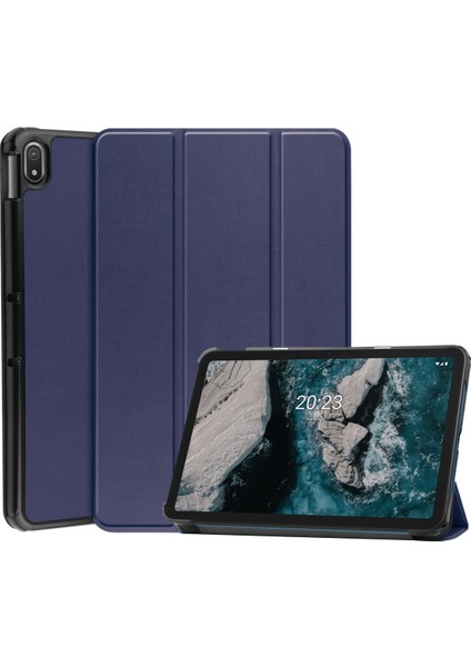 Nokia Tablet T20 Kılıf Için, Nokia Tablet T20 (TA-1392) Için Slim Shade Üç Katlı Stand Sert Kılıf 2021'DE Çıktı 10.36" (Koyu Mavi) (Yurt Dışından)