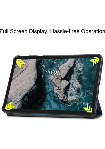 Nokia Tablet T20 Kılıf Için, Nokia Tablet T20 (TA-1392) Için Slim Shade Üç Katlı Stand Sert Kılıf 2021'DE Çıktı 10.36" (Koyu Mavi) (Yurt Dışından) modelleri
