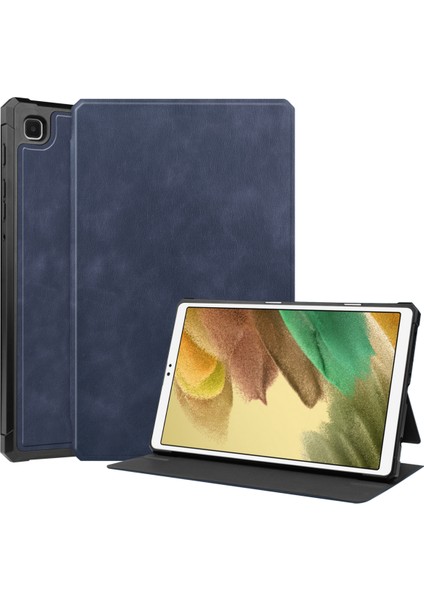 Galaxy Tab A7 Lite 8.7" 2021 Kapak SM-T220/225 Için, Ince Hafif Folyo Stand Pu Deri Kılıf Samsung Galaxy Tab A7 Lite 2021 Tablet Için Yumuşak Tpu Arka Kapak, Koyu Mavi (Yurt Dışından)