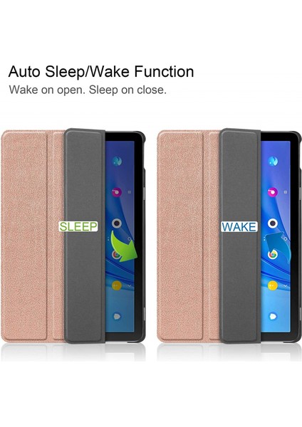 Tcl Tab 10S 10,1 Inç Için, Üç Katlı Ince Hafif Sert Kabuk Koruması Tcl Tab 10S Standlı Tablet Kılıfı Için Akıllı Kapak - Pembe Altın (Yurt Dışından) modelleri