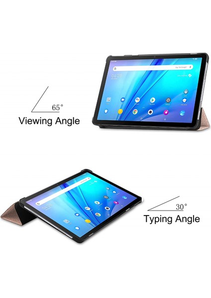 Tcl Tab 10S 10,1 Inç Için, Üç Katlı Ince Hafif Sert Kabuk Koruması Tcl Tab 10S Standlı Tablet Kılıfı Için Akıllı Kapak - Pembe Altın (Yurt Dışından) fırsatları