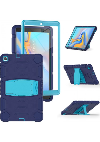 2019 Samsung Tab 10.1 Tablet Pc Için Kapak T515 Silikon Düşme Önleyici Kapak T510 Stand Her Şey Dahil Kapak Lacivert (Yurt Dışından)
