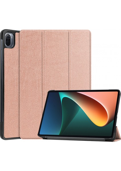 Mi 5/5 Pro/5 Pro 5g Için, Mi Pad 5/5 Pro/5 Pro 5g Için Ultra Ince Pu Deri Sert Kılıf Kapak - Pembe Altın (Yurt Dışından)