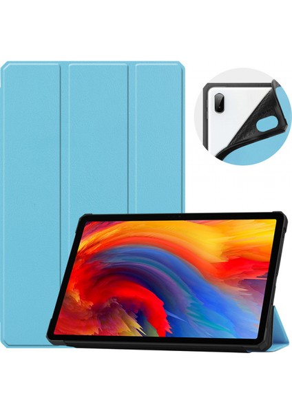 Lenovo Tab P11 Pro Case 11 Inç (TB-J607F (2021PAD Pad Plus 11 Inç), Ince Hafif Akıllı Kapak Üç Katlı Stand Folio Kılıf Için Lenovo Tab P11 Pro 11" Tablet 2021'DE Piyasaya Sürüldü- Mavi (Yurt Dışından) fiyatları