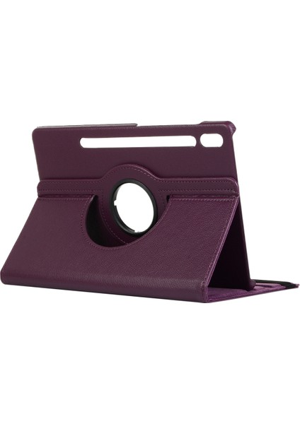 Samsung Galaxy Tab S7 11 Inç 2020 Modelleri SM-T870/T875 Için 360 Derece Dönebilen Kılıf, Samsung Tab S7 Tablet 2020 Mor Için Premium Pu Deri Döner Koruma Folyosu Standlı Kılıf (Yurt Dışından)
