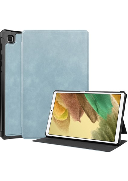 Galaxy Tab A7 Lite 8.7" 2021 Kapak SM-T220/225 Için, Ince Hafif Folyo Standı Pu Deri Kılıf Yumuşak Tpu Arka Kapak Samsung Galaxy Tab A7 Lite 2021 Tablet Için, Mavi (Yurt Dışından)