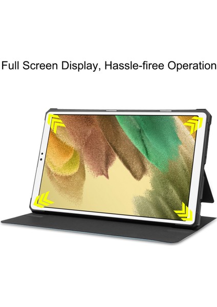 Galaxy Tab A7 Lite 8.7" 2021 Kapak SM-T220/225 Için, Ince Hafif Folyo Standı Pu Deri Kılıf Yumuşak Tpu Arka Kapak Samsung Galaxy Tab A7 Lite 2021 Tablet Için, Mavi (Yurt Dışından)