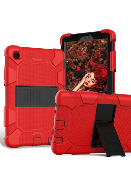 Samsung Galaxy Tab A7 Case 2021 (SM-T220/T225) Için Hibrit Samsung A7 Case 8.7 Inç Standlı, Darbeye Dayanıklı Sağlam Samsung Tablet A7 Erkek ve Kız Çocuk Kılıfı (Kırmızı+Siyah) (Yurt Dışından)