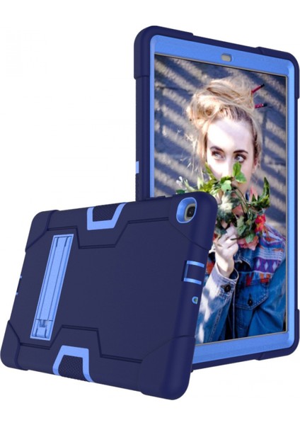 Samsung Galaxy Tab A 10.1 2019 Kılıf Için, Samsung Galaxy Tab A 10.1 Inç T515 (Lacivert) Için Standlı Sanhezhong Hibrid Darbeye Dayanıklı Sağlam Düşen Kılıf (Yurt Dışından)