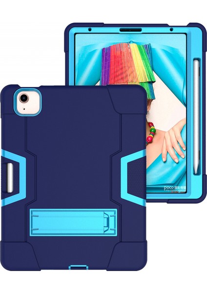 iPad Air 4 10.9" 2020 Için Kılıf, Çocuk Dostu Ağır Hizmet Darbeye Dayanıklı Sağlam Kılıf ve 2020'DE Çıkan Apple iPad Air 4 10.9" (Lacivert+Mavi) Için Yerleşik Kalemlik Standlı (Yurt Dışından) fiyatları