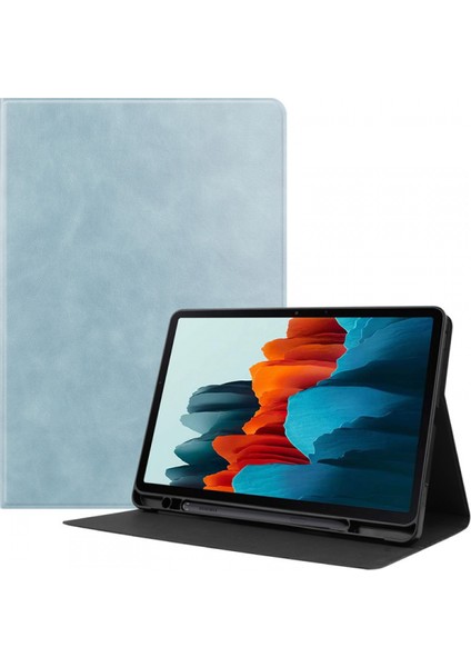 Samsung Galaxy Tab S7 2020 11" (Model SM-T870/T875) S Pen Standlı, Ultra Hafif Stand Kapaklı, Otomatik Uyandırma/uyku Özellikli, Mavi (Yurt Dışından)