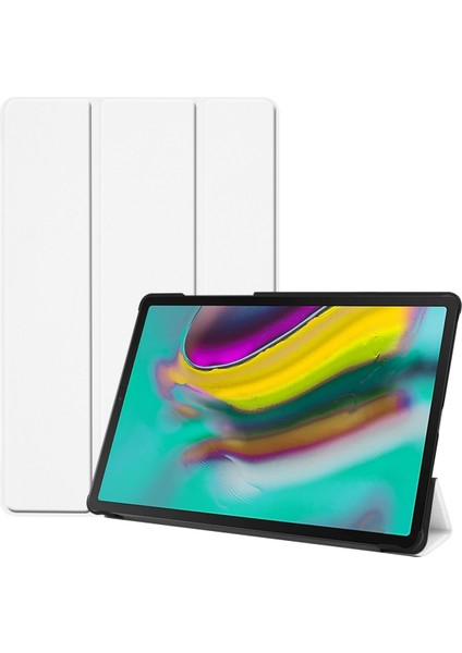 Galaxy Tab S5E Kılıf Için, Samsung Galaxy Tab S5E SM-T720 Için Otomatik Uyku/uyandırma Fonksiyonlu Akıllı Telefon Kılıfı Üç Katlı Stand Ince ve Hafif; SM-T725 Beyaz (Yurt Dışından)