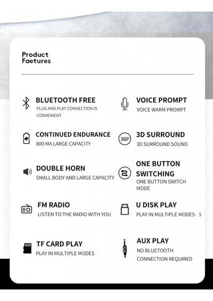 Mınıı2 + Kablosuz Bluetooth Hoparlör Mobil Kart Hediye Mini Hoparlör Açık Taşınabilir Bluetooth Hoparlör Siyah (Yurt Dışından)