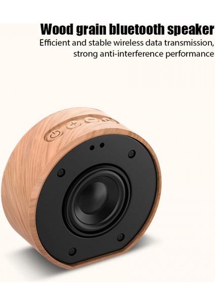 Dış Mekan Yeni A60 Kablosuz Hoparlör Subwoofer Akıllı Ses Ahşap Tahıl Bluetooth Hoparlör Dahili Yüksek Çözünürlüklü Mikrofon (Beyaz) (Yurt Dışından)
