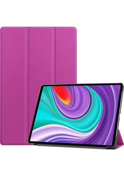 Lenovo Tab P11 Pro Case 11.5" 2020 (TB-J706F ), Ince Hafif Akıllı Kapak Üç Katlı Stand Folio Hardshell Kılıf Için Lenovo Tab P11 Pro 11.5" Tablet Çıkış 2020 - Mor (Yurt Dışından)