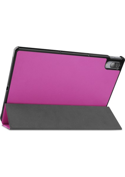 Lenovo Tab P11 Pro Case 11.5" 2020 (TB-J706F ), Ince Hafif Akıllı Kapak Üç Katlı Stand Folio Hardshell Kılıf Için Lenovo Tab P11 Pro 11.5" Tablet Çıkış 2020 - Mor (Yurt Dışından) modelleri