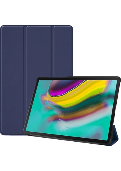 Galaxy Tab S5E Kılıf Için, Samsung Galaxy Tab S5E SM-T720 Için Otomatik Uyku/uyandırma Fonksiyonlu Akıllı Telefon Kılıfı Üç Katlı Stand Ince ve Hafif; SM-T725 Koyu Mavi (Yurt Dışından)