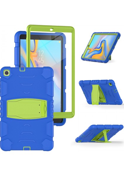 2019 Samsung Tab 10.1 Tablet Pc Için Kapak T515 Silikon Damla Kılıf T510 Standı Her Şey Dahil Kapak Mavi + Yeşil (Yurt Dışından)