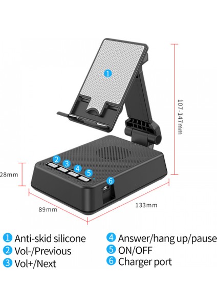 Cep Telefonu Akıllı Yayıncı Standı Kablosuz Bluetooth Hoparlör Cihazı Hd Mikrofon Canlı Yayın Masası Tutucu Için Güçlü Ses Alanı (Yurt Dışından)