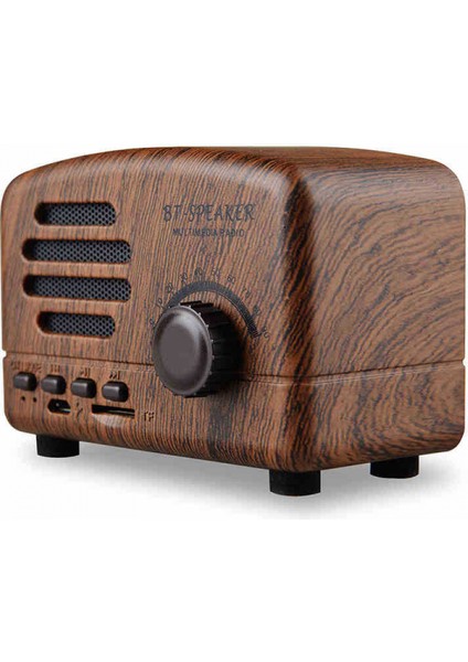 Kablosuz Stereo Retro Hoparlörler, Güçlü Sesli Taşınabilir Bluetooth Vintage Hoparlörler, Çağrıları Yanıtlama, Tf Kart, Mutfak Yatak Odaları Parti Dış Mekan (Yurt Dışından)