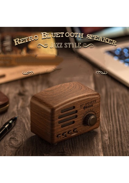 Kablosuz Stereo Retro Hoparlörler, Güçlü Sesli Taşınabilir Bluetooth Vintage Hoparlörler, Çağrıları Yanıtlama, Tf Kart, Mutfak Yatak Odaları Parti Dış Mekan (Yurt Dışından) fiyatları