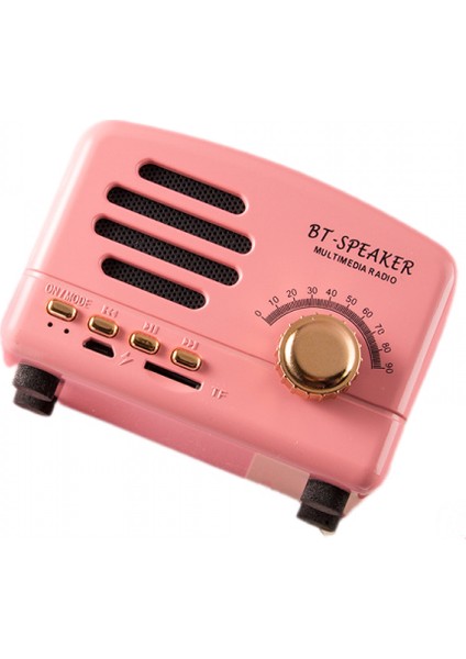 Kablosuz Stereo Retro Hoparlörler, Güçlü Sesli Taşınabilir Bluetooth Vintage Hoparlörler, Eller Serbest Aramalar, Tf Kart, Mutfak Yatak Odası Partisi Dış Mekan (Yurt Dışından)