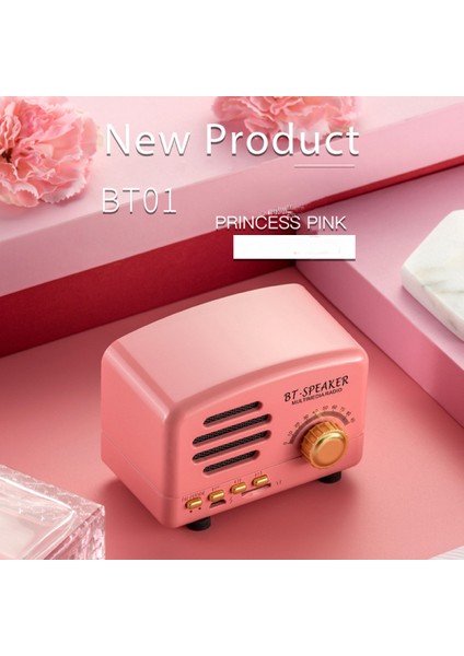 Kablosuz Stereo Retro Hoparlörler, Güçlü Sesli Taşınabilir Bluetooth Vintage Hoparlörler, Eller Serbest Aramalar, Tf Kart, Mutfak Yatak Odası Partisi Dış Mekan (Yurt Dışından)