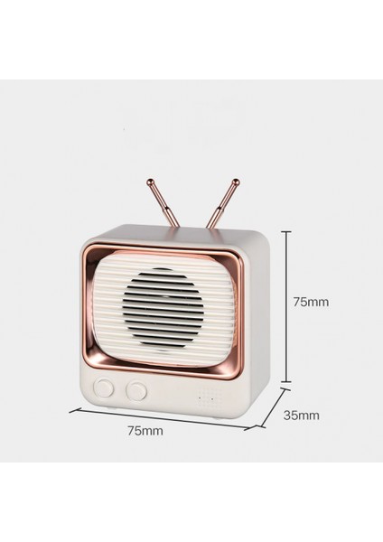 Yeni Retro Taşınabilir Kablosuz Bluetooth Hoparlör Yaratıcı Hediye Sevimli Tv Mini Bluetooth Hoparlör (Yurt Dışından)