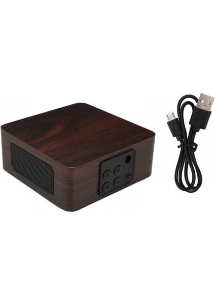 Ahşap Kablosuz Bluetooth Hoparlör Subwoofer Kararlı Taşınabilir USB Masaüstü Retro Hoparlörler Ev Açık Mini Hoparlör Için 60Hz-18KHz (Yurt Dışından)