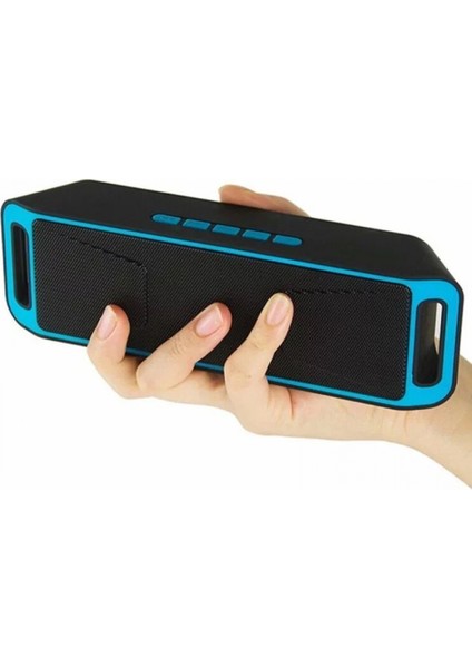 Mavi Hoparlörler Radyo Stereo Dış Mekan Taşınabilir Subwoofer Kablosuz Dış Mekan Bilgisayar Akıllı Telefonları Mp3 USB Fm Stereo (Yurt Dışından)