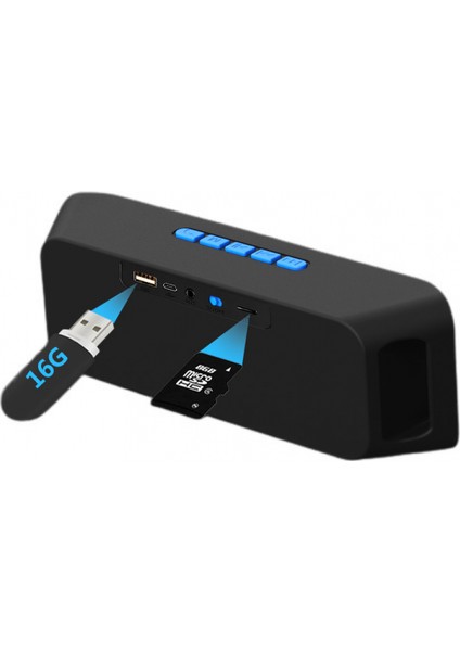 Mavi Hoparlörler Radyo Stereo Dış Mekan Taşınabilir Subwoofer Kablosuz Dış Mekan Bilgisayar Akıllı Telefonları Mp3 USB Fm Stereo (Yurt Dışından) fiyatları