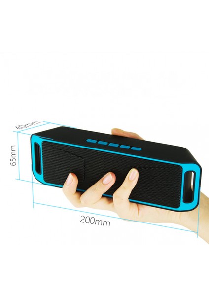 Mavi Hoparlörler Radyo Stereo Dış Mekan Taşınabilir Subwoofer Kablosuz Dış Mekan Bilgisayar Akıllı Telefonları Mp3 USB Fm Stereo (Yurt Dışından) modelleri
