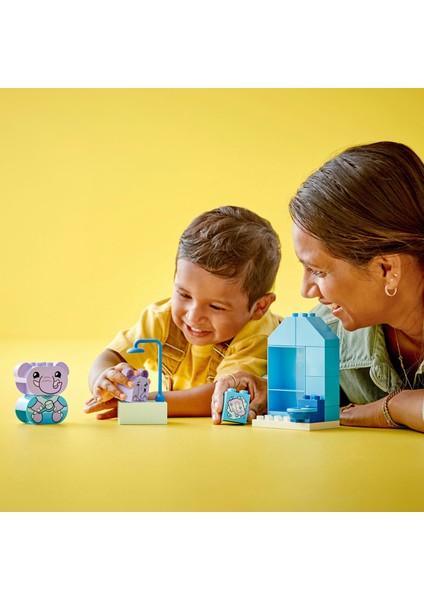 ® DUPLO® Günlük Rutinlerim: Banyo Zamanı 10413 - 1½ Yaş & Üzeri Çocuklar için Eğitici Oyuncak Yapım Seti (15 Parça)