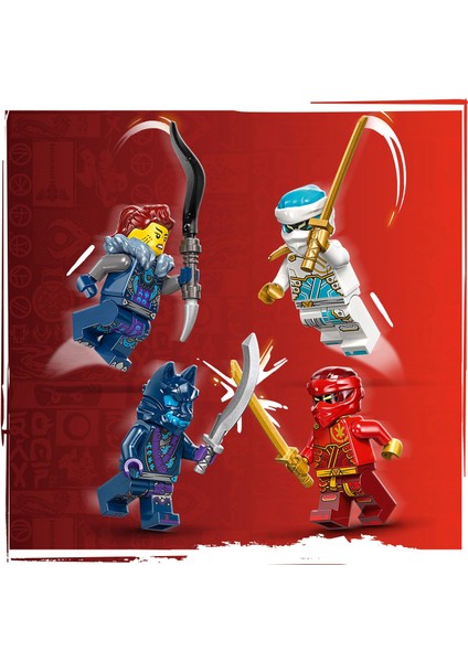 NINJAGO® Kai’nin Ateş Elementi Robotu 71808 - 7 Yaş ve Üzeri Çocuklar için Ninja Figürü İçeren Yaratıcı Oyuncak Yapım Seti (322 Parça)