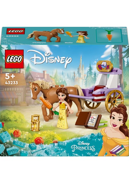 LEGO® | Disney Princess Belle'in Hikaye Zamanı At Arabası 43233 -  5 Yaş ve Üzeri Kız ve Erkek Çocuklar için Yaratıcı Oyuncak Yapım Seti (62 Parça)