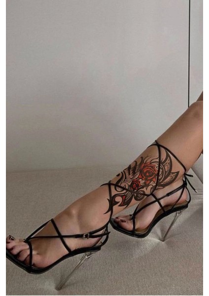 Geçici Büyük Boy Tribal Gül Dövme Tattoo