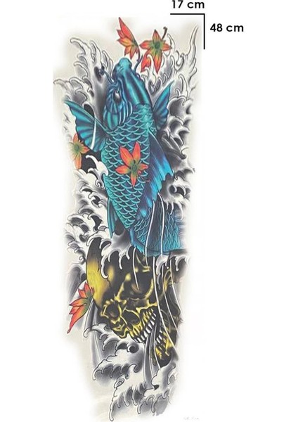 Geçici Balık Kol Dövme Tattoo