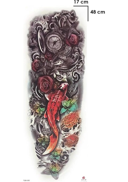 Geçici Balık ve Saat Kol Dövme Tattoo
