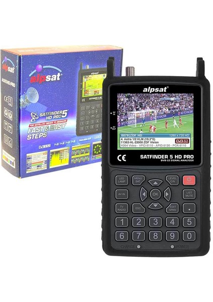 Alpsat 5 Hd Pro Görüntülü Uydu Yön Bulucu Satfinder 5 Ahd Tvı Cvı Test Cihazı